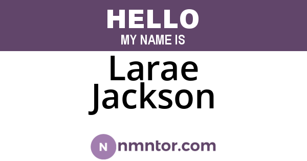 Larae Jackson