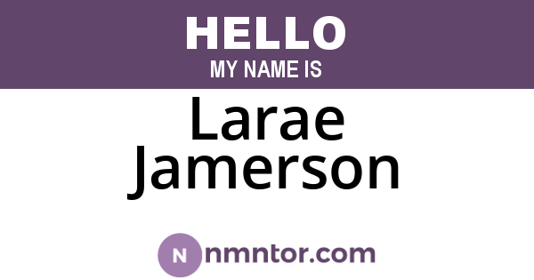 Larae Jamerson