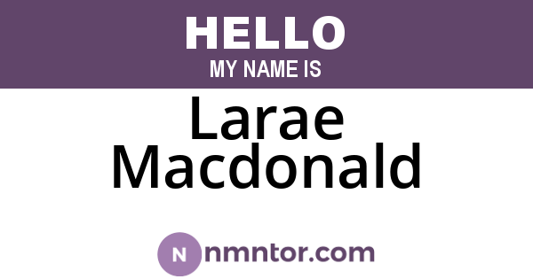Larae Macdonald