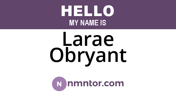 Larae Obryant