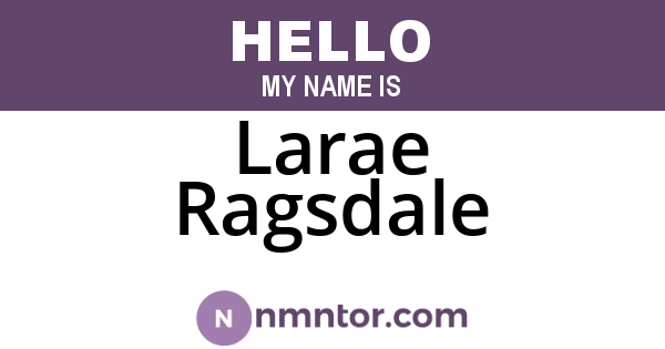 Larae Ragsdale