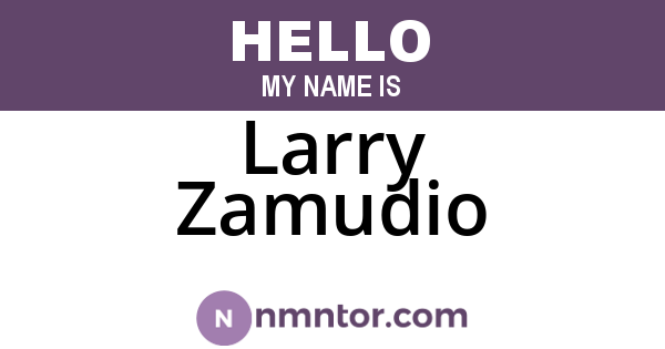 Larry Zamudio