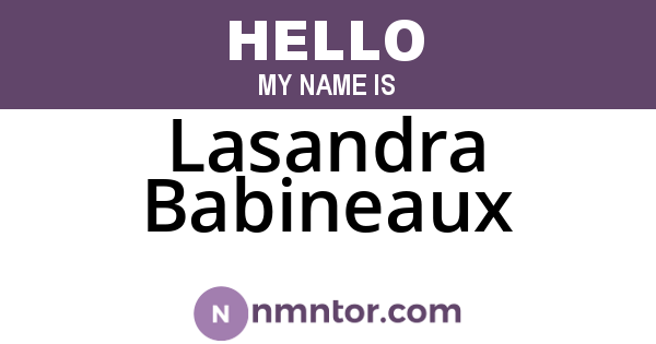 Lasandra Babineaux