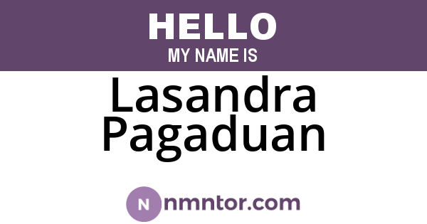 Lasandra Pagaduan