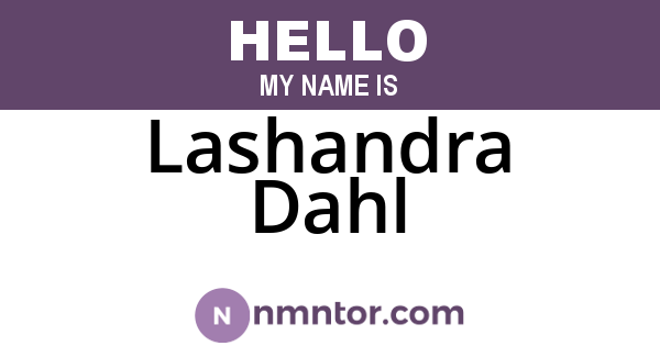 Lashandra Dahl