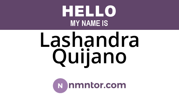Lashandra Quijano
