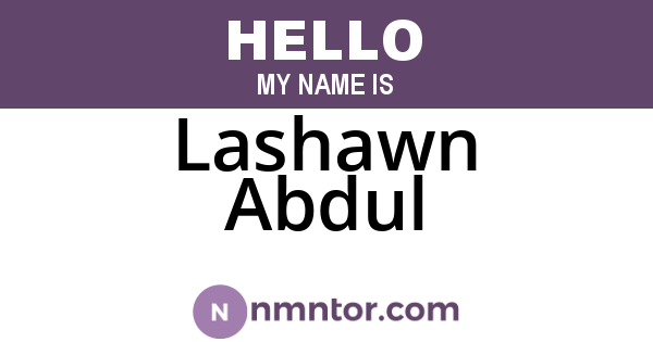 Lashawn Abdul