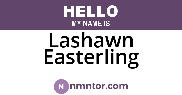 Lashawn Easterling