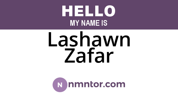 Lashawn Zafar