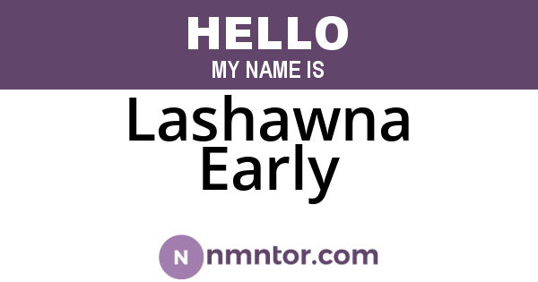 Lashawna Early