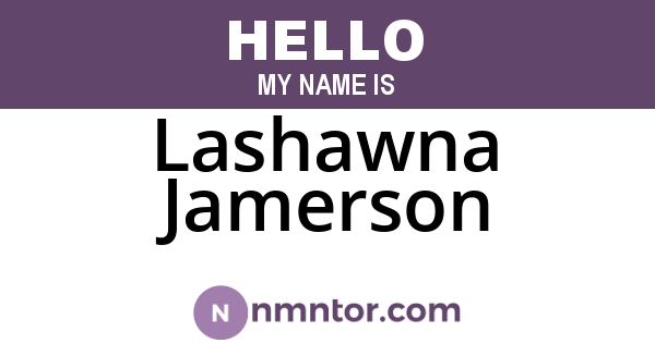 Lashawna Jamerson