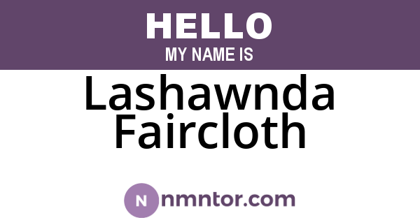 Lashawnda Faircloth