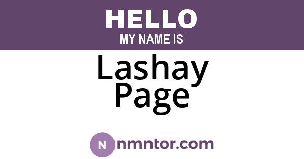 Lashay Page