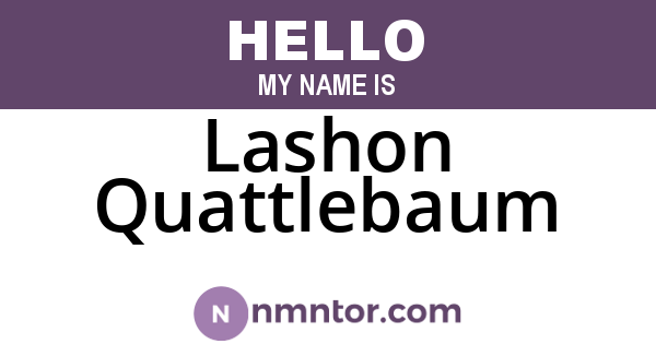 Lashon Quattlebaum