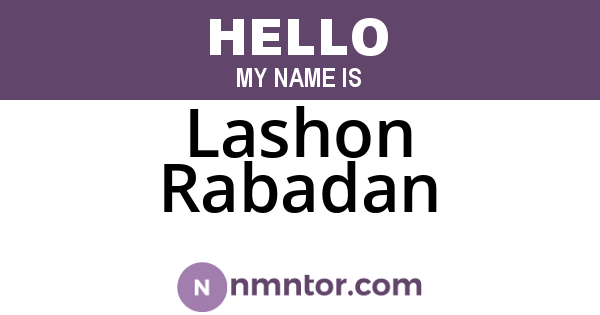 Lashon Rabadan
