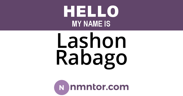 Lashon Rabago