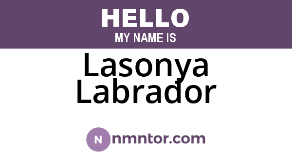 Lasonya Labrador