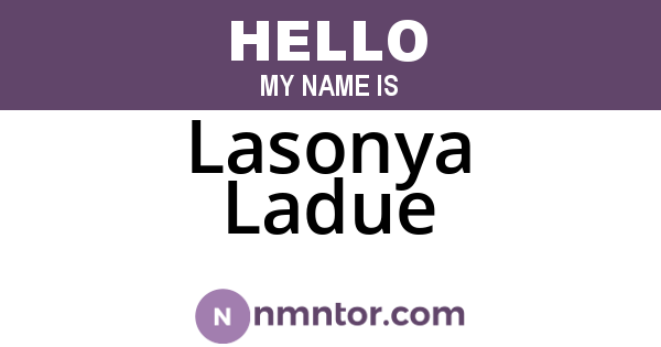 Lasonya Ladue