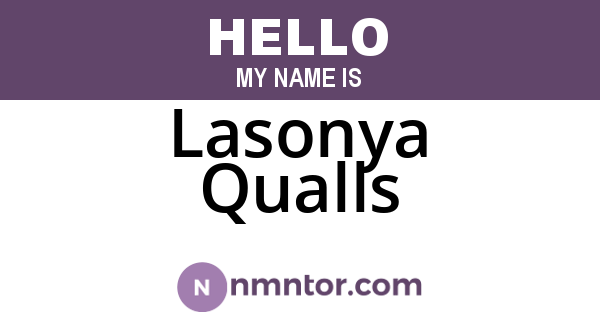Lasonya Qualls