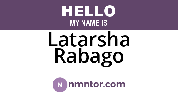 Latarsha Rabago