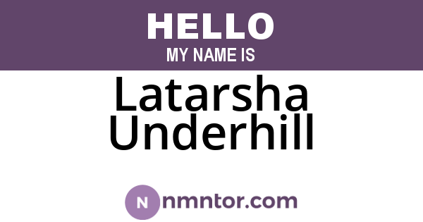 Latarsha Underhill