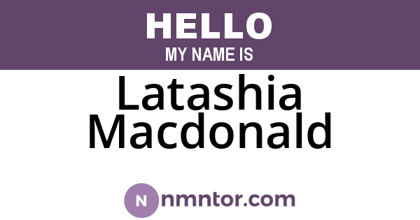 Latashia Macdonald