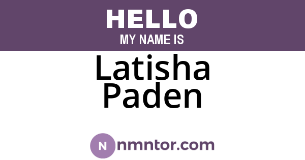 Latisha Paden