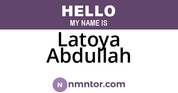 Latoya Abdullah