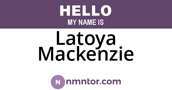Latoya Mackenzie
