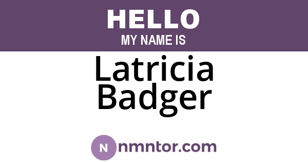 Latricia Badger