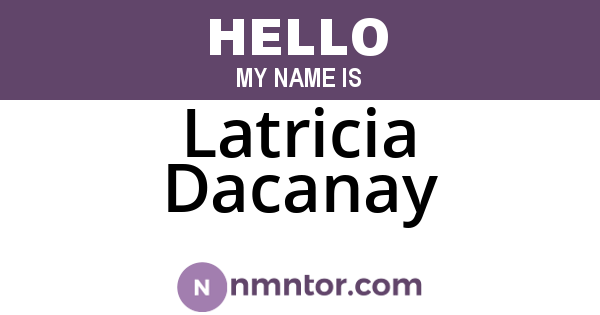 Latricia Dacanay