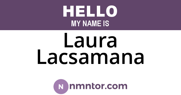 Laura Lacsamana