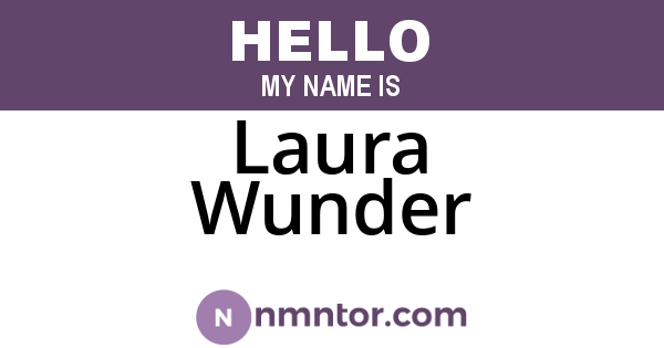 Laura Wunder