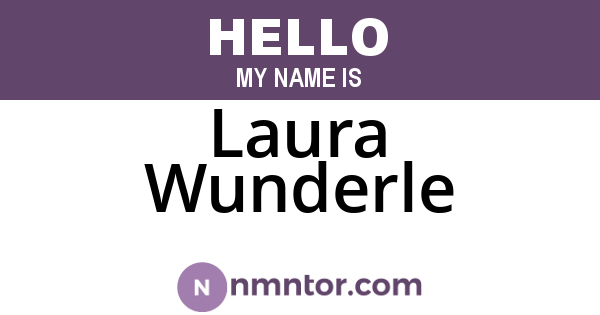 Laura Wunderle
