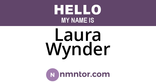 Laura Wynder