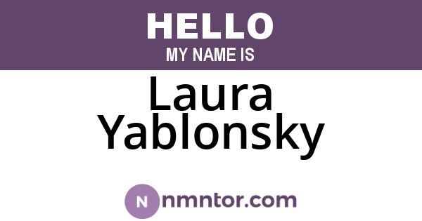 Laura Yablonsky