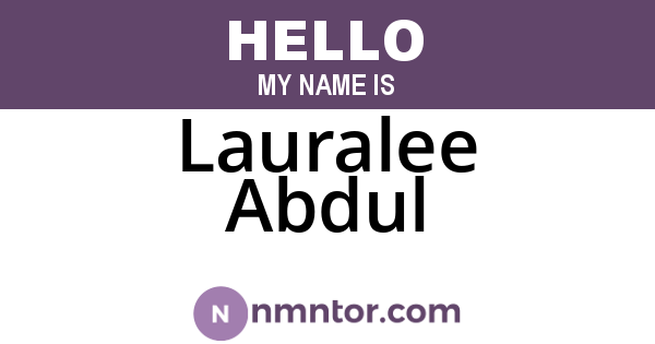 Lauralee Abdul
