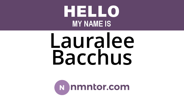 Lauralee Bacchus