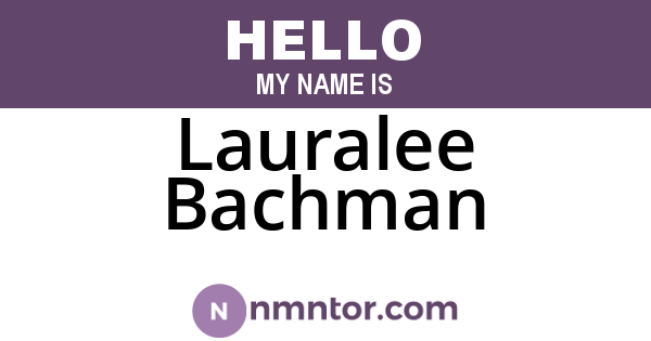 Lauralee Bachman