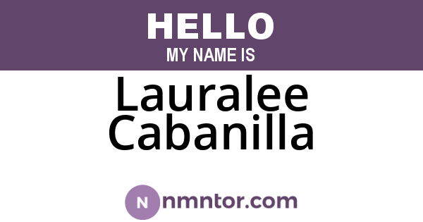 Lauralee Cabanilla