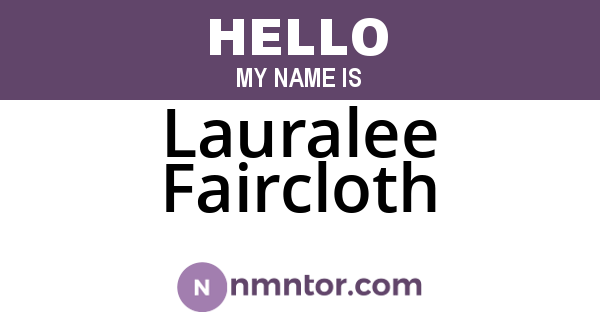 Lauralee Faircloth