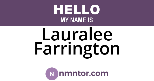 Lauralee Farrington