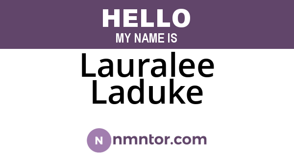 Lauralee Laduke