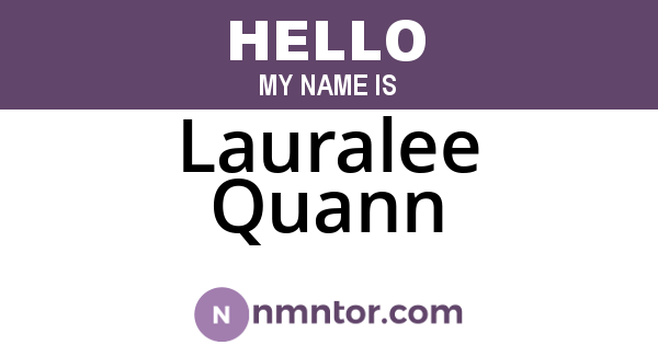 Lauralee Quann