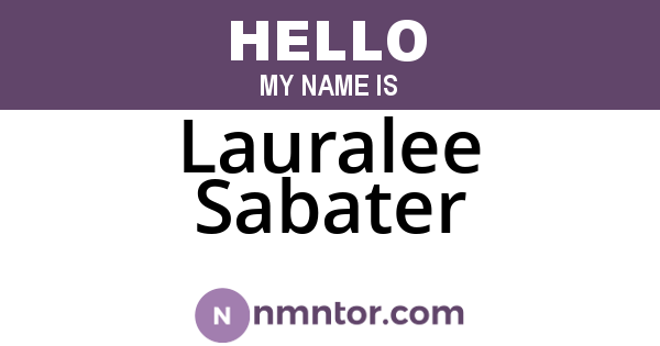 Lauralee Sabater