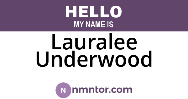 Lauralee Underwood