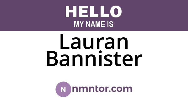 Lauran Bannister