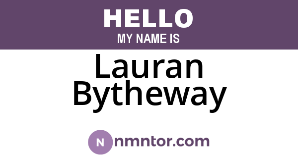 Lauran Bytheway