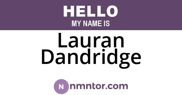 Lauran Dandridge