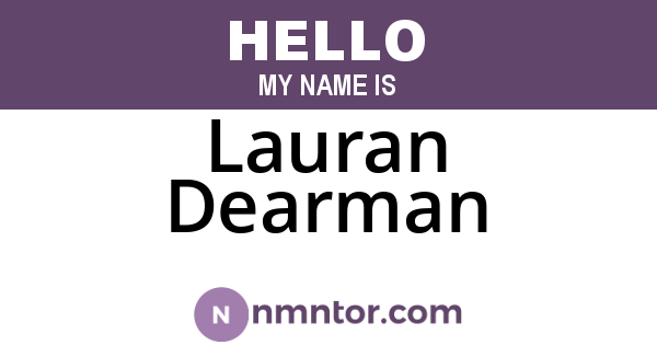 Lauran Dearman